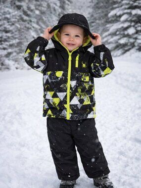 Spyder 2T Snowsuit Set NWT Black Neon Ski Jacket Bib Pants Winter Outfit